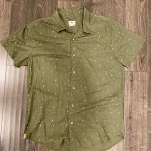Ten Tree All Over Mushroom Short Sleeve Button Up
